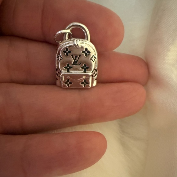Louis Vuitton Silver Colored Backpack Zipper Pull - Picture 3 of 6